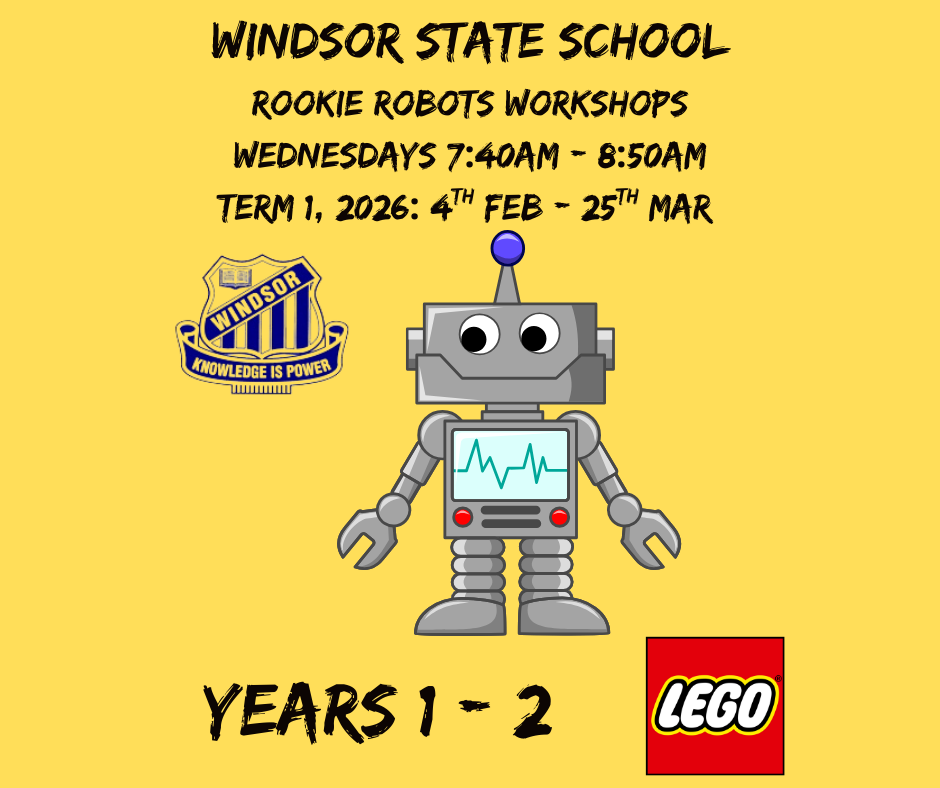 WSS Rookie Robots Workshops: Wednesday 7:40am – 8:50am, 8 Weeks