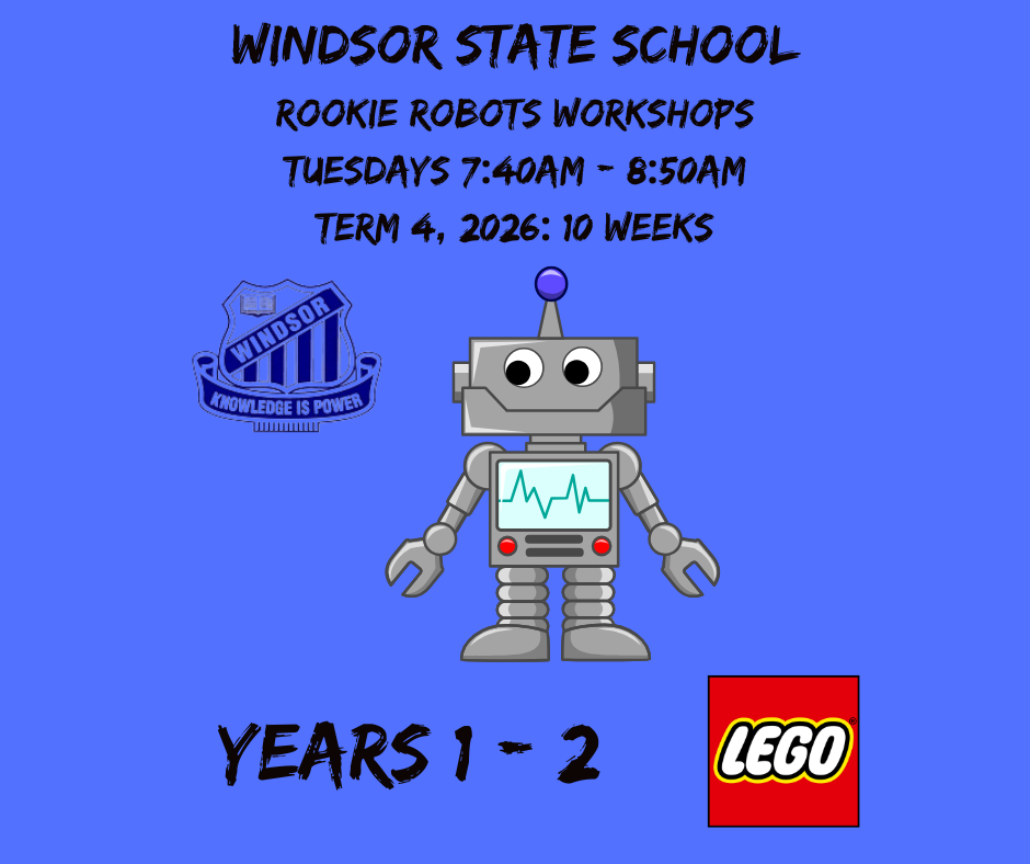 WSS Rookie Robots Workshops: Tuesday 7:40am – 8:50am, 10 Weeks