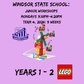 WSS Junior Workshops: Monday 3:10pm – 4:20pm, 9 Weeks
